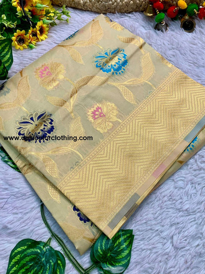 Pavitra Bandhej Banarasi Weaving Minakari Silk Saree