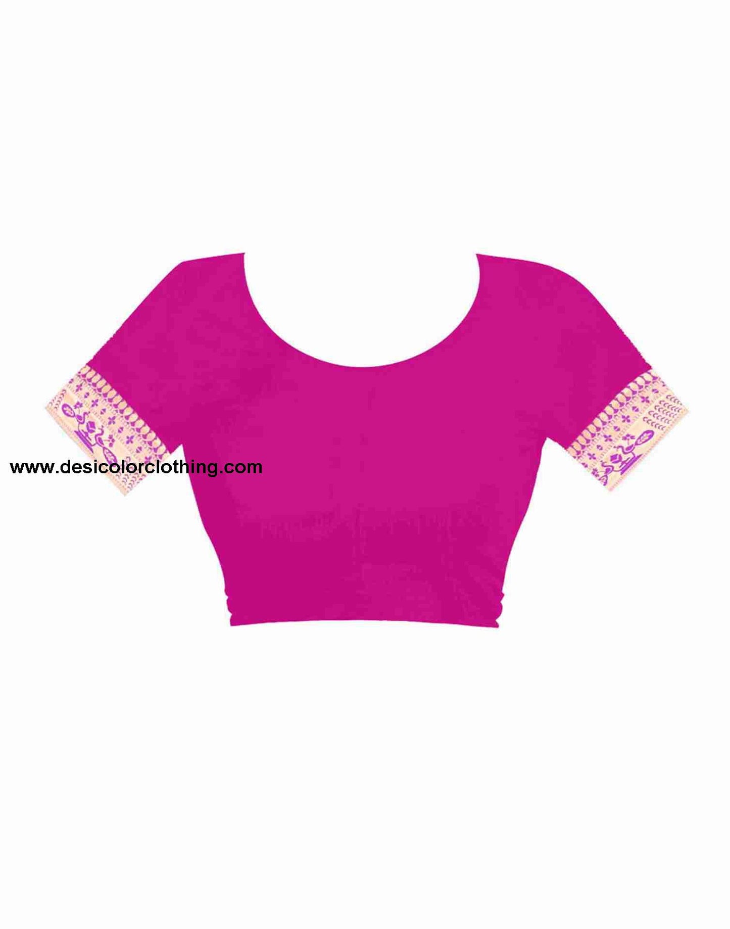 Pink Silk Plain Saree