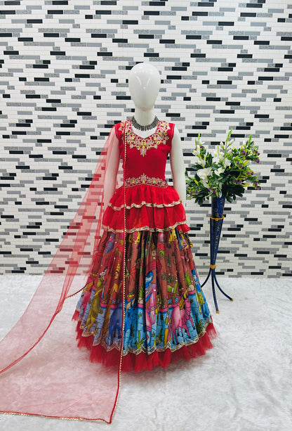 Product Image - Designer Kediya Style Lahenga Set - Ready to Wear Ethnic Wear