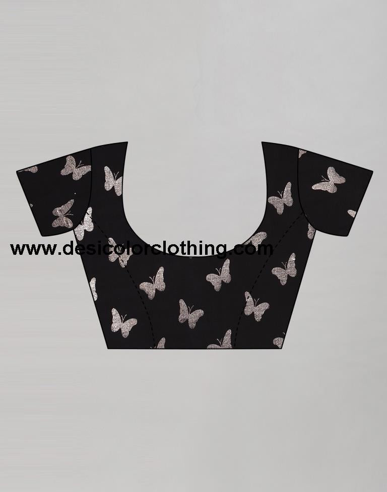 Black Printed Saree | 2098S668