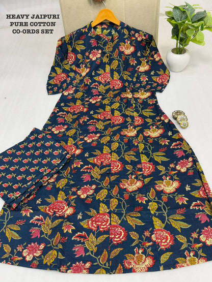 Product Image - Pure Jaipuri Cotton Co-ords Set | Block Print Ethnic Wear
