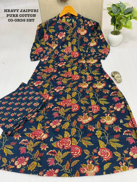 Product Image - Pure Jaipuri Cotton Co-ords Set | Block Print Ethnic Wear