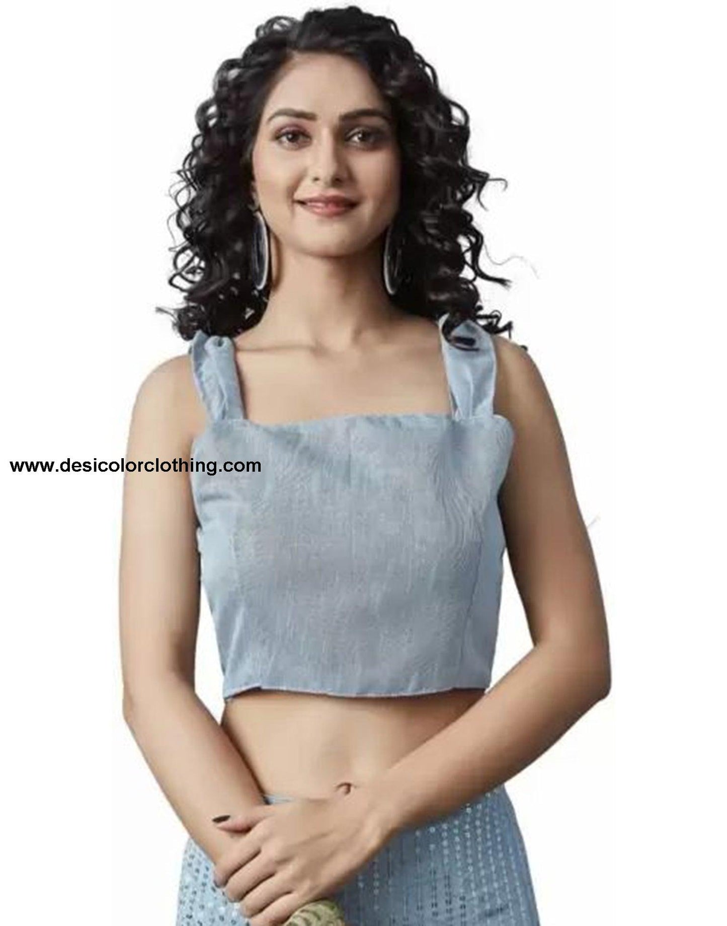 Sky Blue Sequence Saree