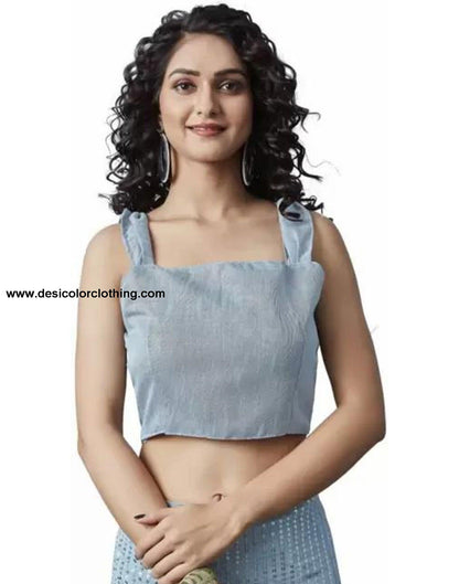 Sky Blue Sequence Saree