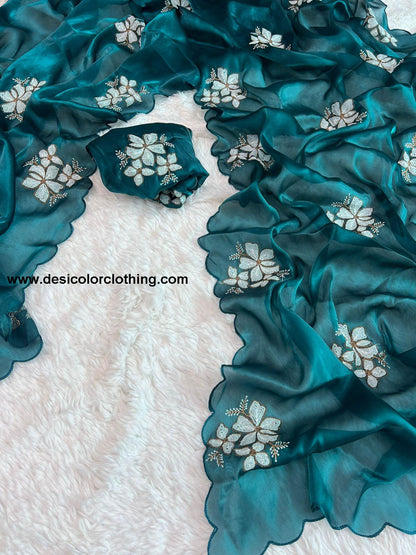 Pure Glass Jimmy Chu Chiffon Saree Collection*