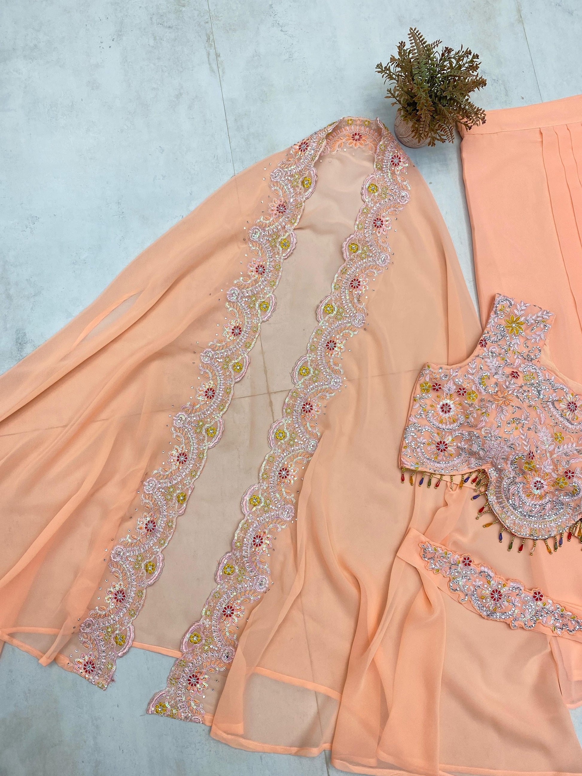 Product Image - Elegant Indo-Western Draped Dhoti Set