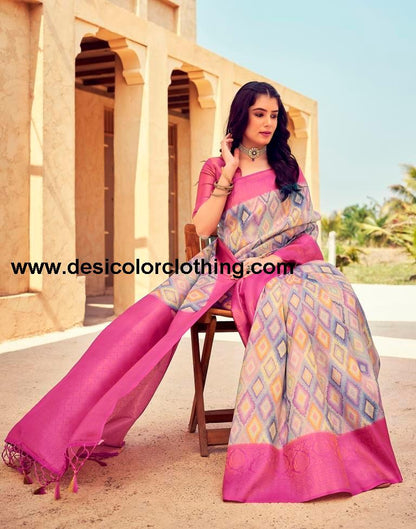 PinkWeaving Silk Printed Ready To Wear