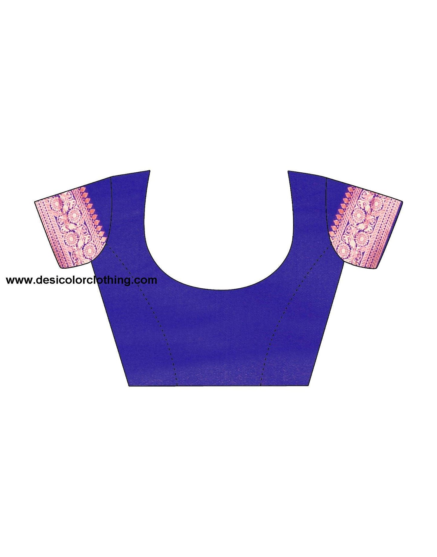 Royal Blue Jacquard Silk Saree
