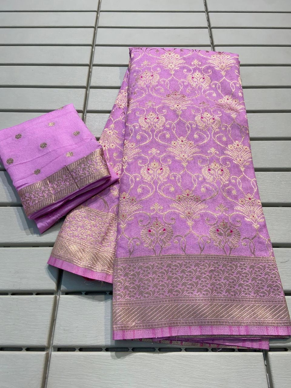 Pure Crepe Khadi Silk Saree