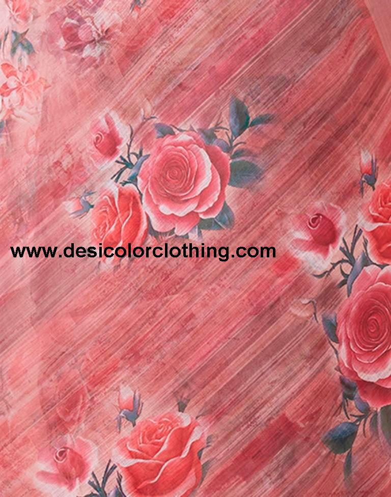 Rose Pink Linen Printed Sarees