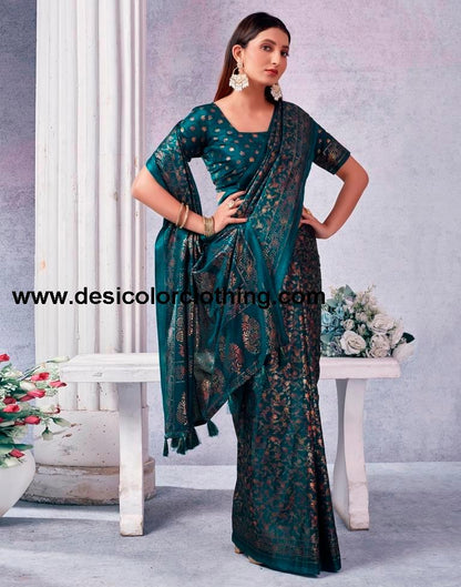 Rama Silk Printed Saree