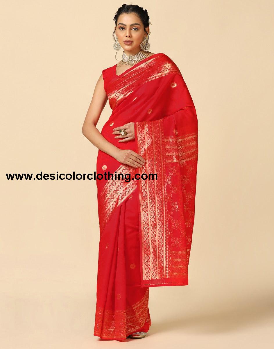 Red Silk Saree