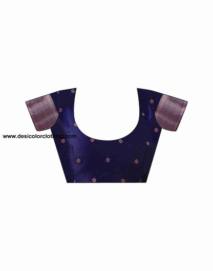 Blue Silk Woven Saree