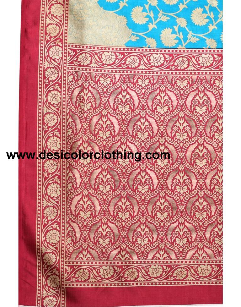 Sky Blue Banarasi Silk Saree | 1992S495