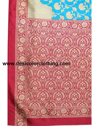 Sky Blue Banarasi Silk Saree | 1992S495