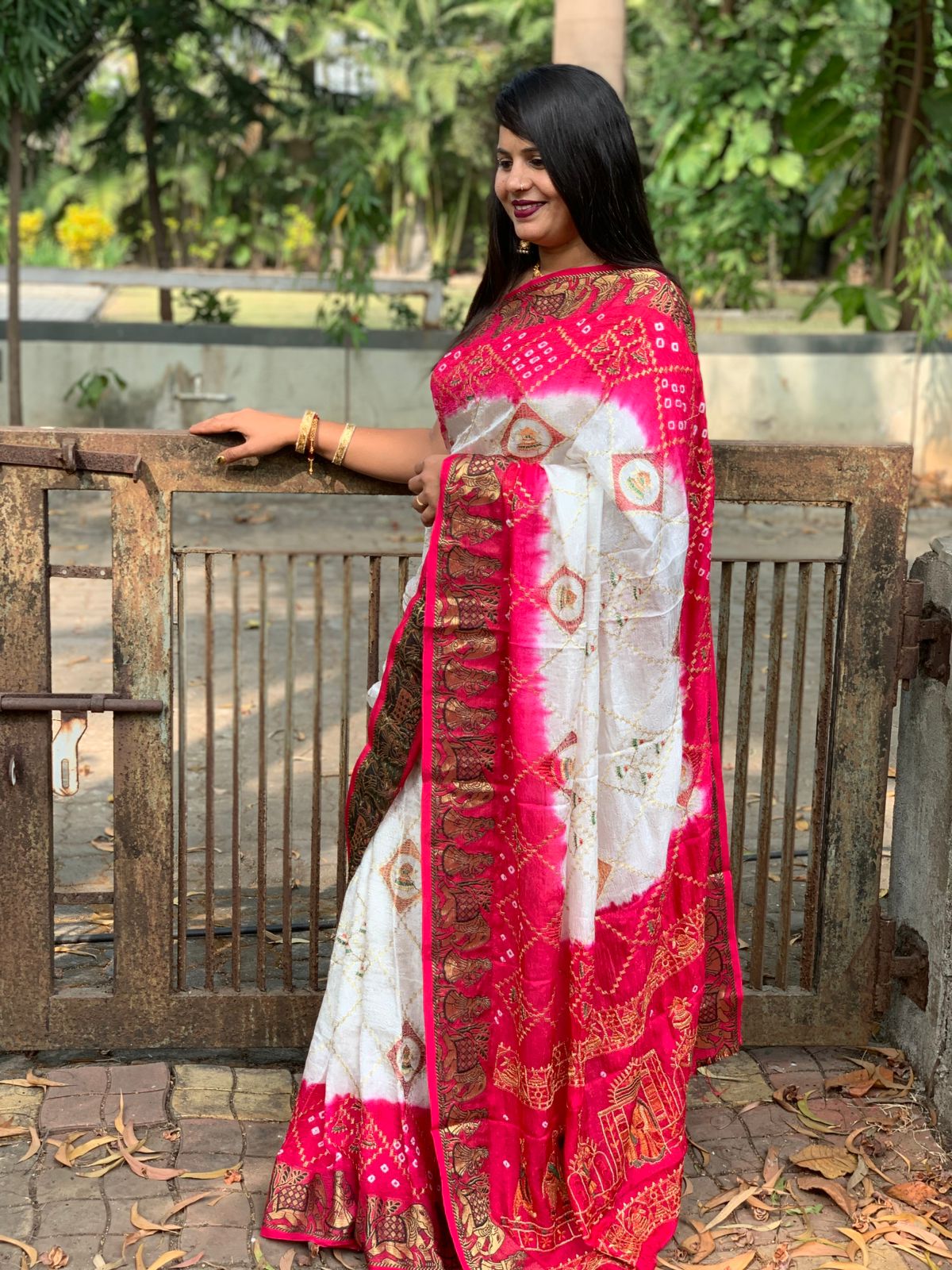 Product Image - Exquisite Pavitra BANDHEJ Pure ATS Silk Bandhej Saree | Festive Wear