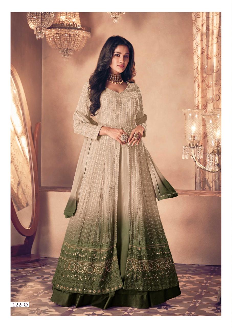 Product Image - Elegant Noor Gold Designer Saree - Georgette Fabric, Ethnic Wear