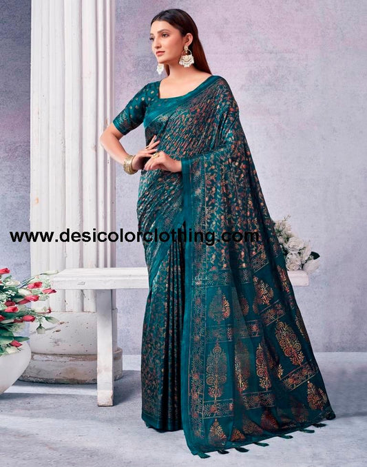 Rama Silk Printed Saree