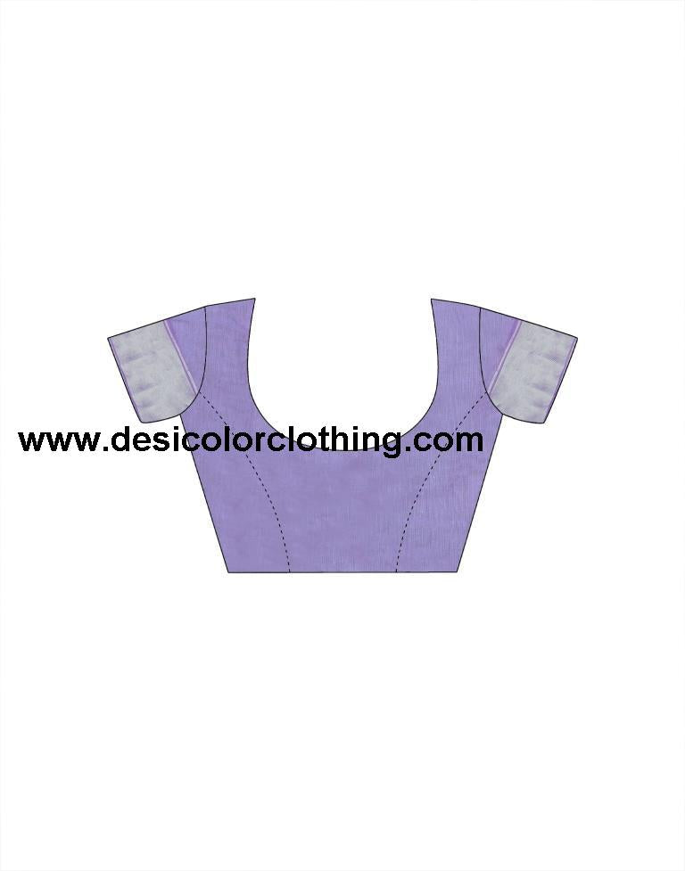 Lavender Cotton Weaving Saree