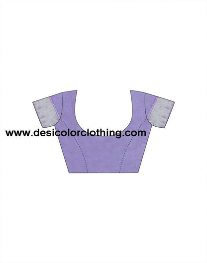 Lavender Cotton Weaving Saree