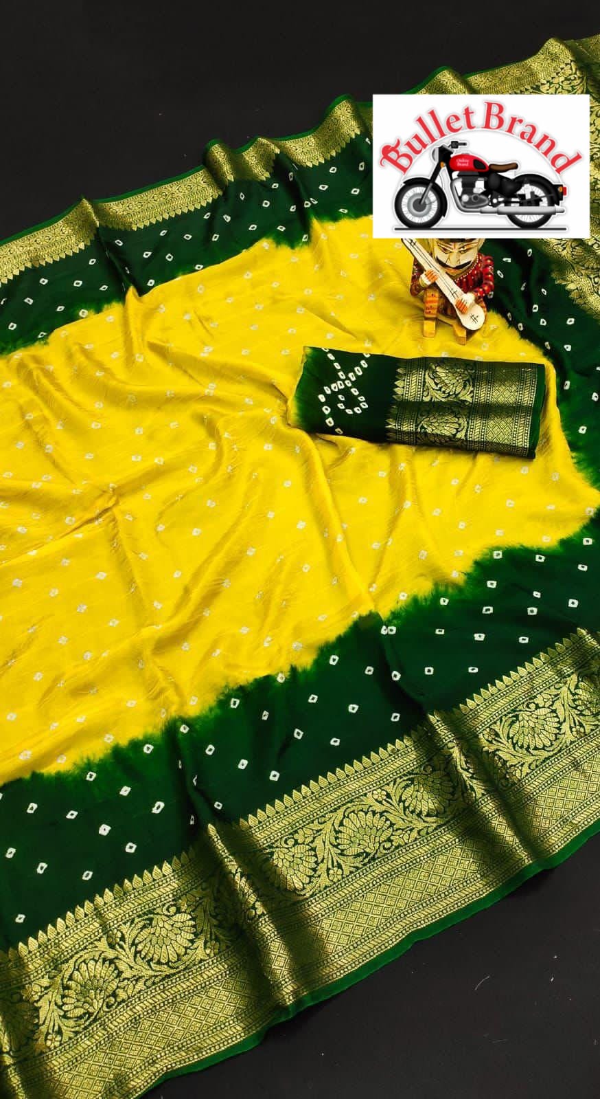 Product Image - Designer Bandhej Patola Saree - Pure Dola Silk Ethnic Wear
