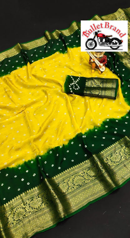 Product Image - Designer Bandhej Patola Saree - Pure Dola Silk Ethnic Wear