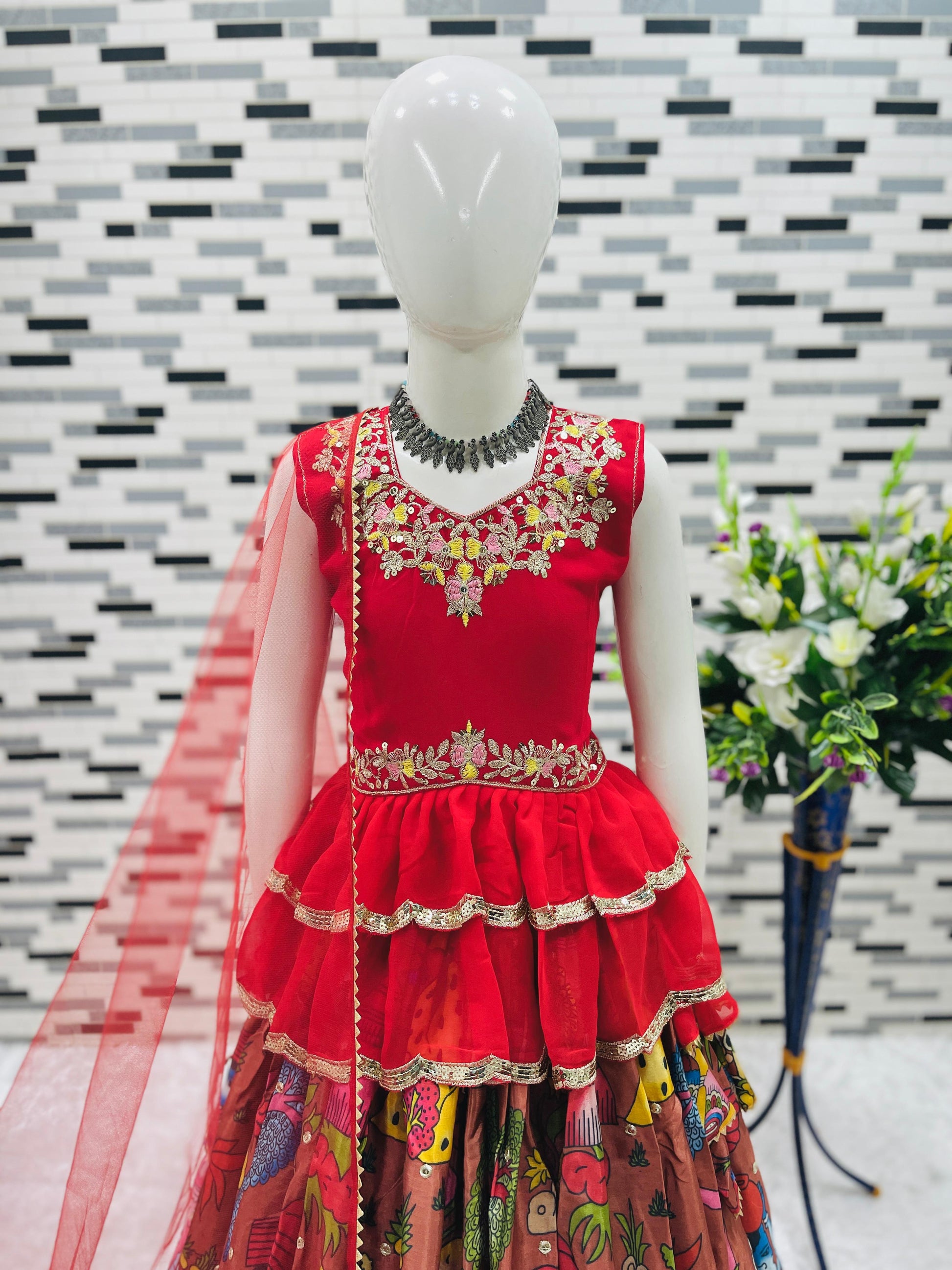 Product Image - Designer Kediya Style Lahenga Set - Ready to Wear Ethnic Wear