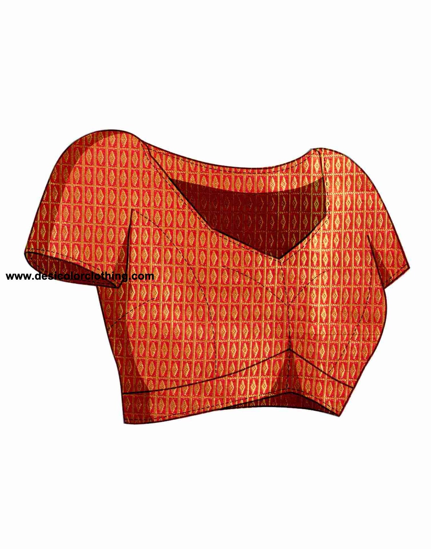 Red Silk Plain Saree
