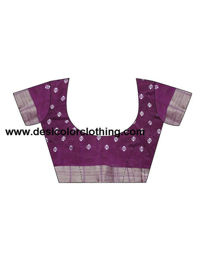 Wine Silk Printed Saree