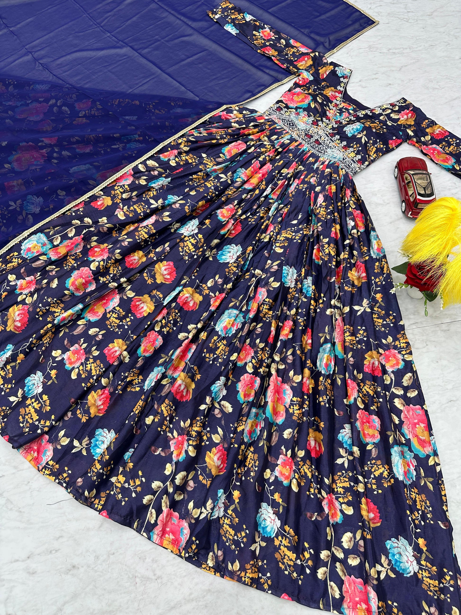 Product Image - Elegant Embroidered Gown by Tapi Creation - Tapi-215