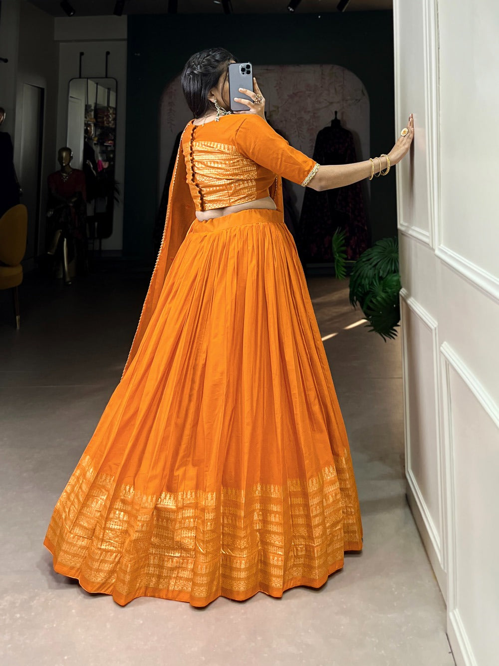 Product Image - Exquisite Chanderi Lehenga Choli for Weddings & Festive Wear