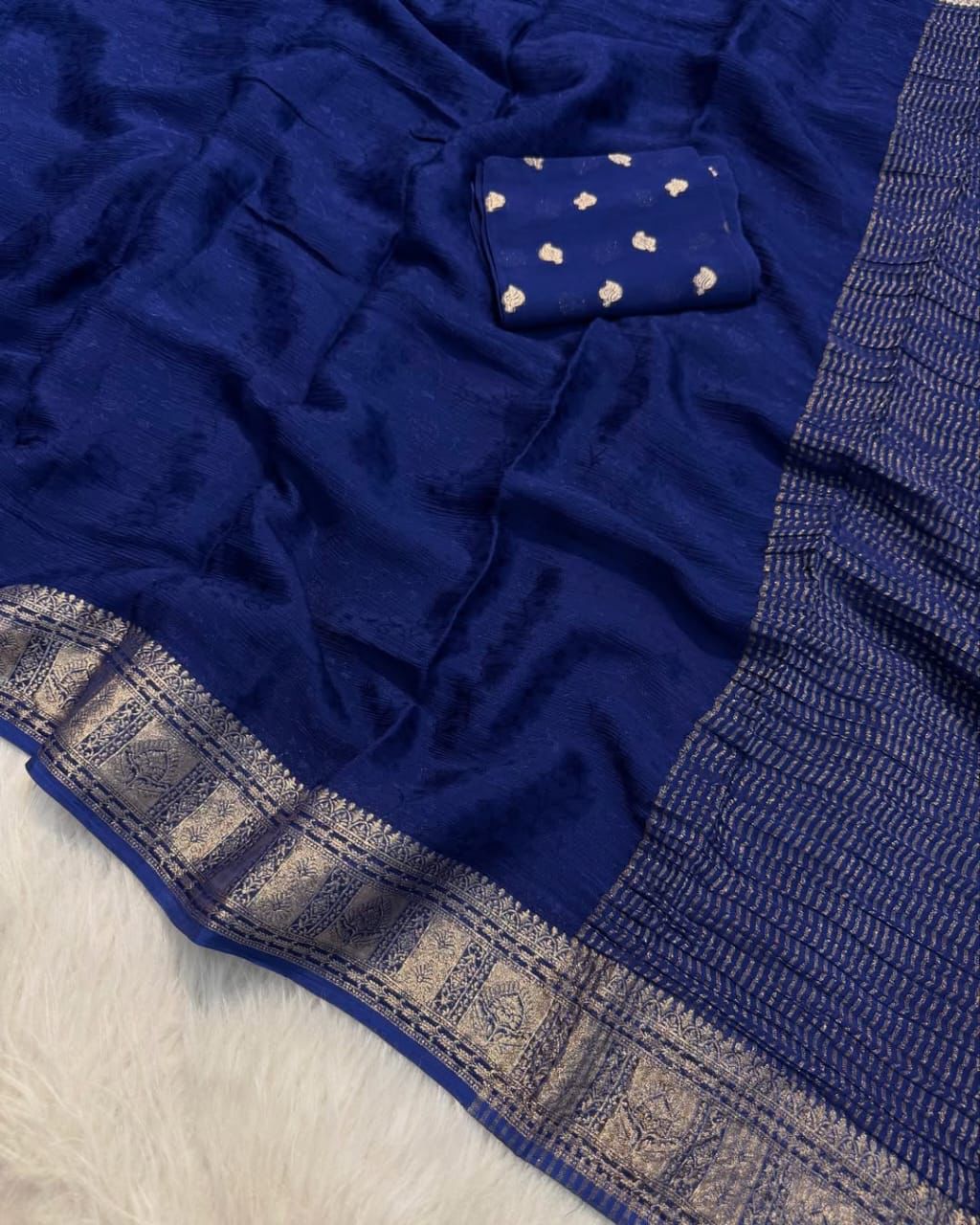 Product Image - Elegant Georgette Saree | Designer Ethnic Wear