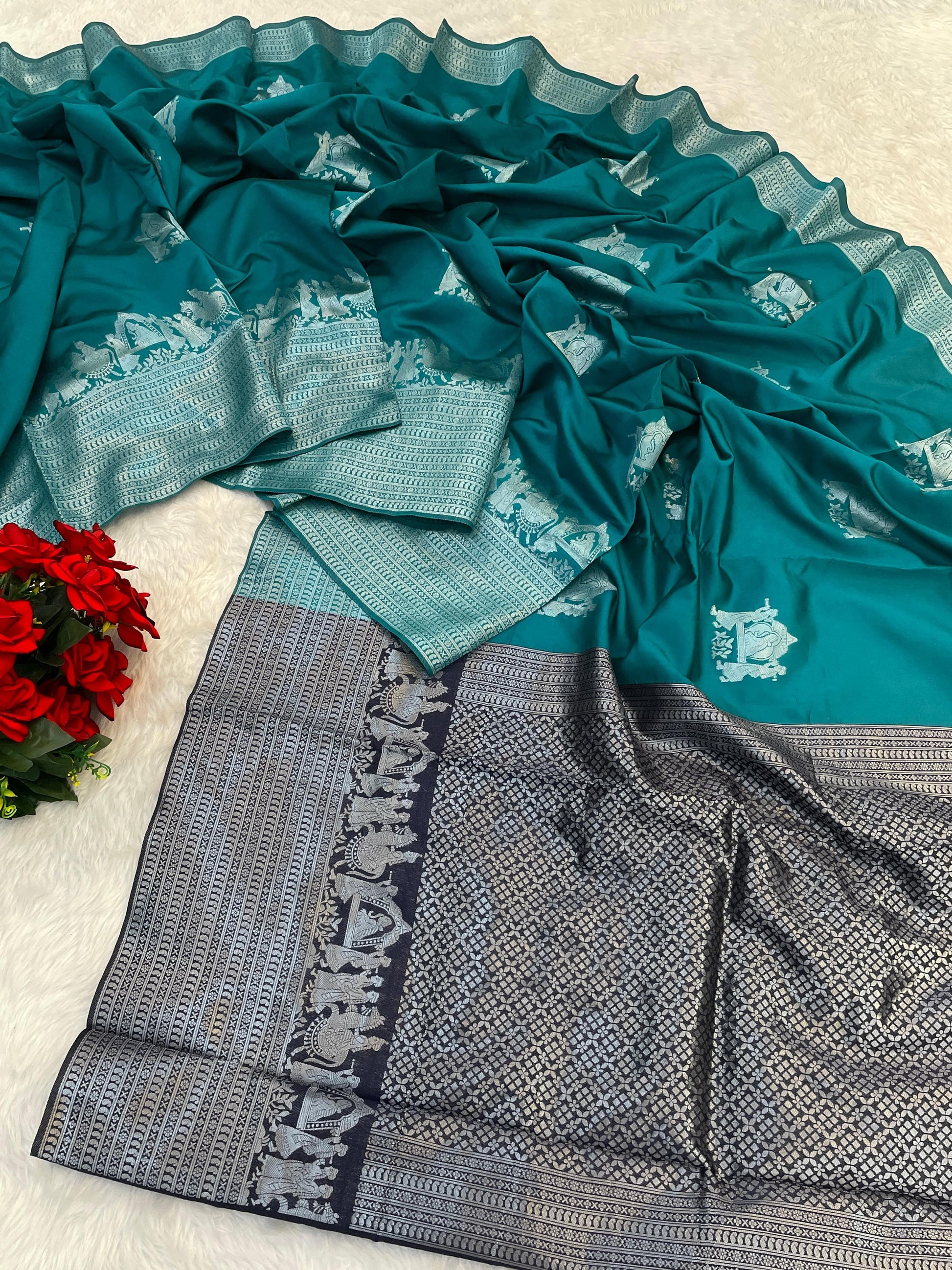 Product Image - Elegant Tissue Soft Silk Banarasi Saree - Ethnic Wear