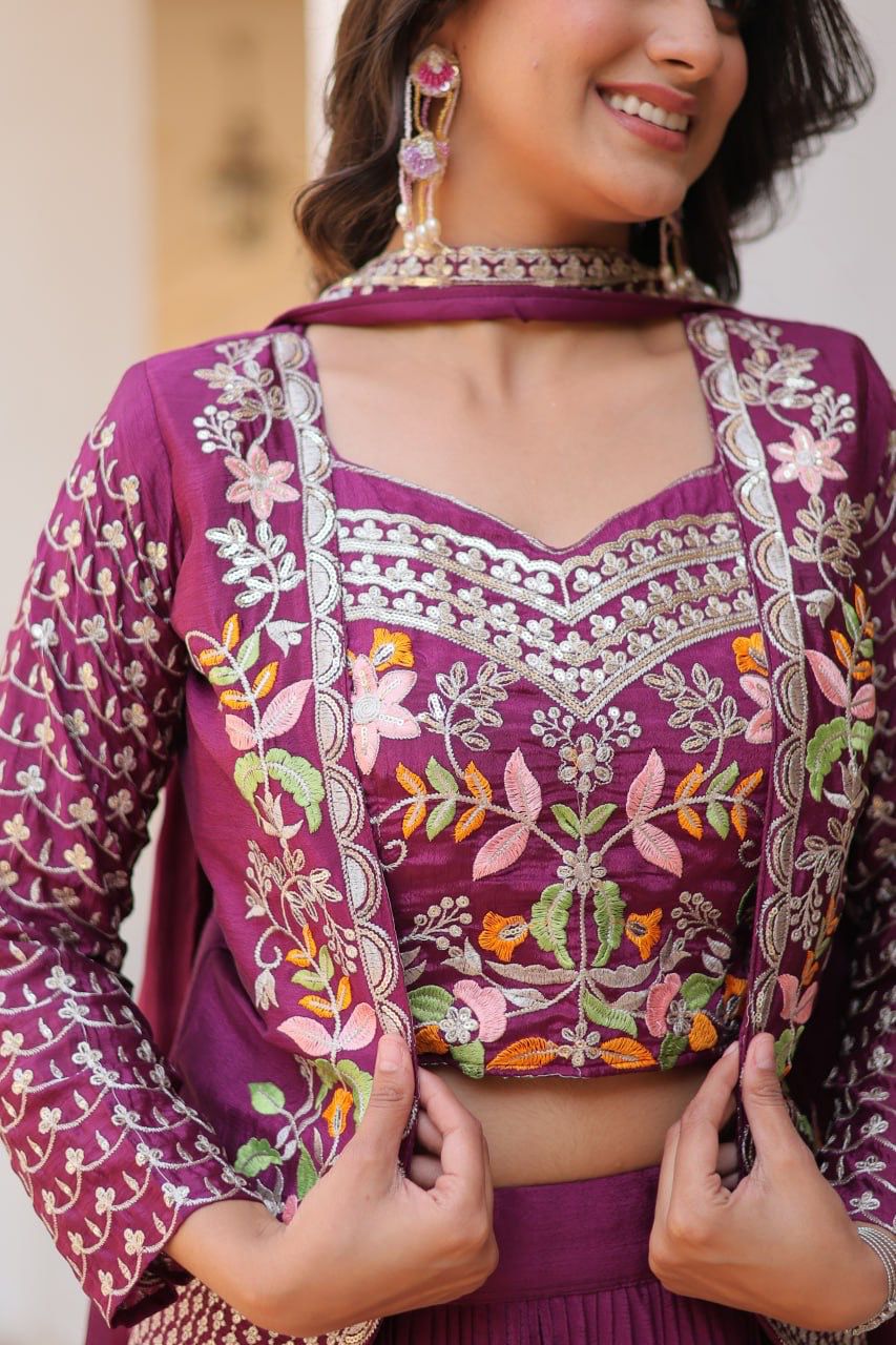 Product Image - Exquisite Festival Lehenga Choli & Koti - Shree Ram Creation