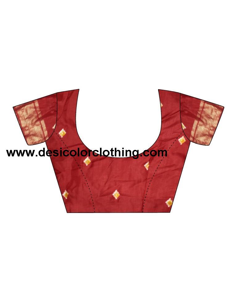 Red Silk Printed Saree