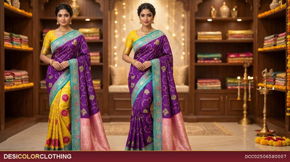 Product Image - Elegant Banarasi Soft Georgette Fancy Sarees - 4