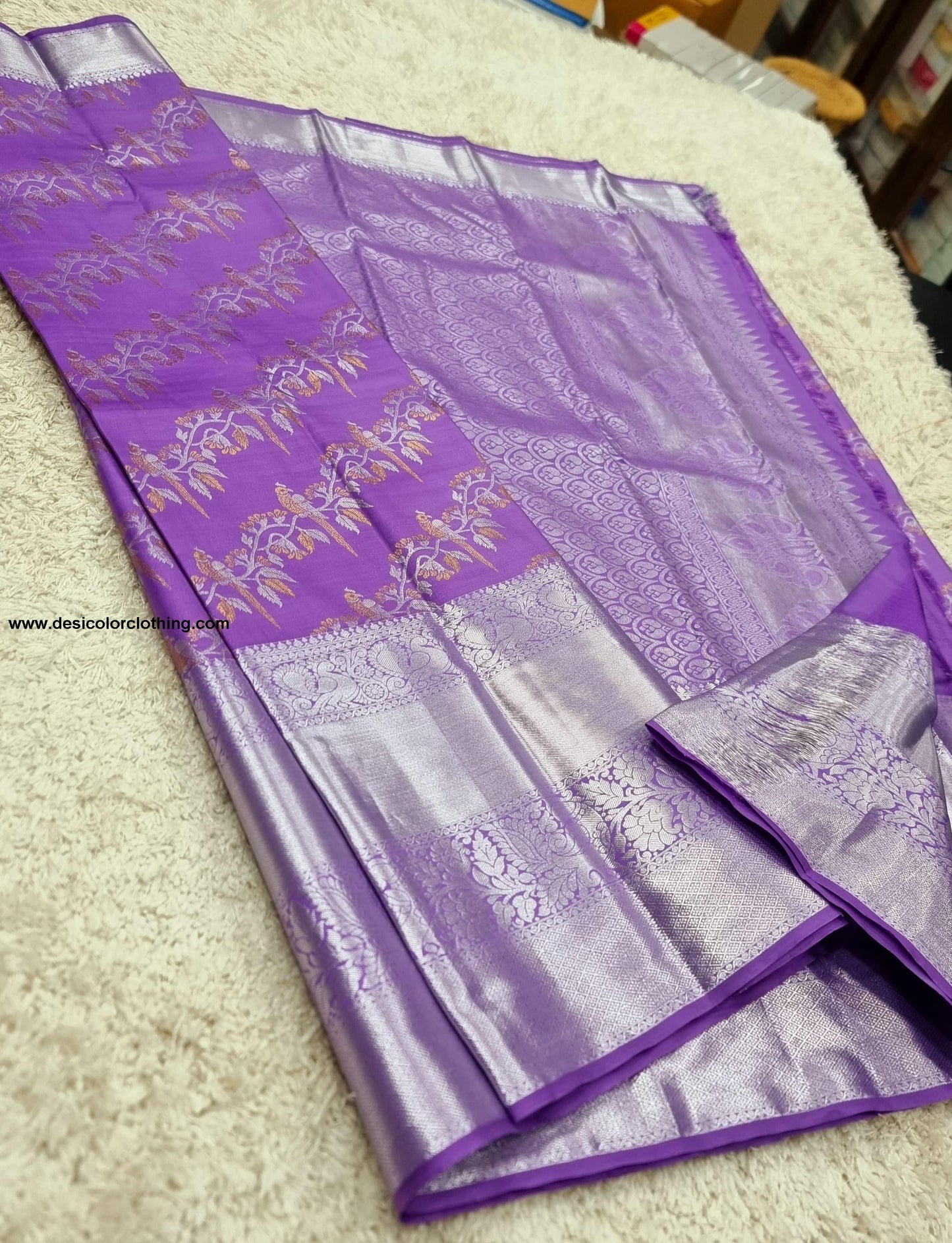 Kanchipuram Meenakari Pattern Bridal Blended High Quality Budget Silk Sarees
