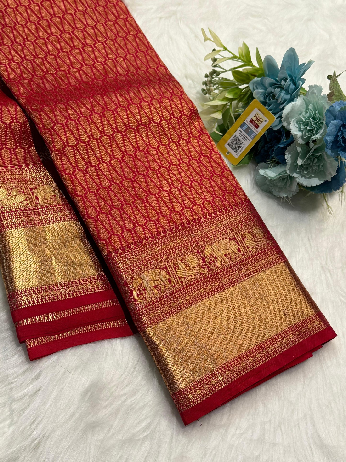 Product Image - Designer Semi Kanchi Georgette Saree