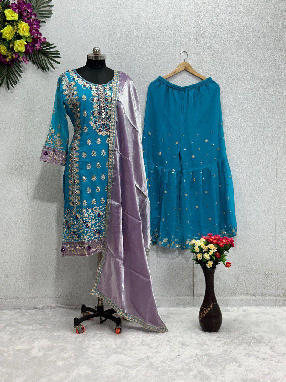 Sharara Suits Online | Designer Ethnic Wear for Women DesiColorClothing