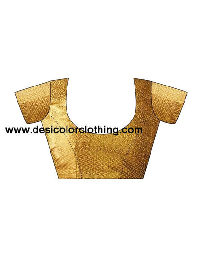 Yellow Silk Plain Saree