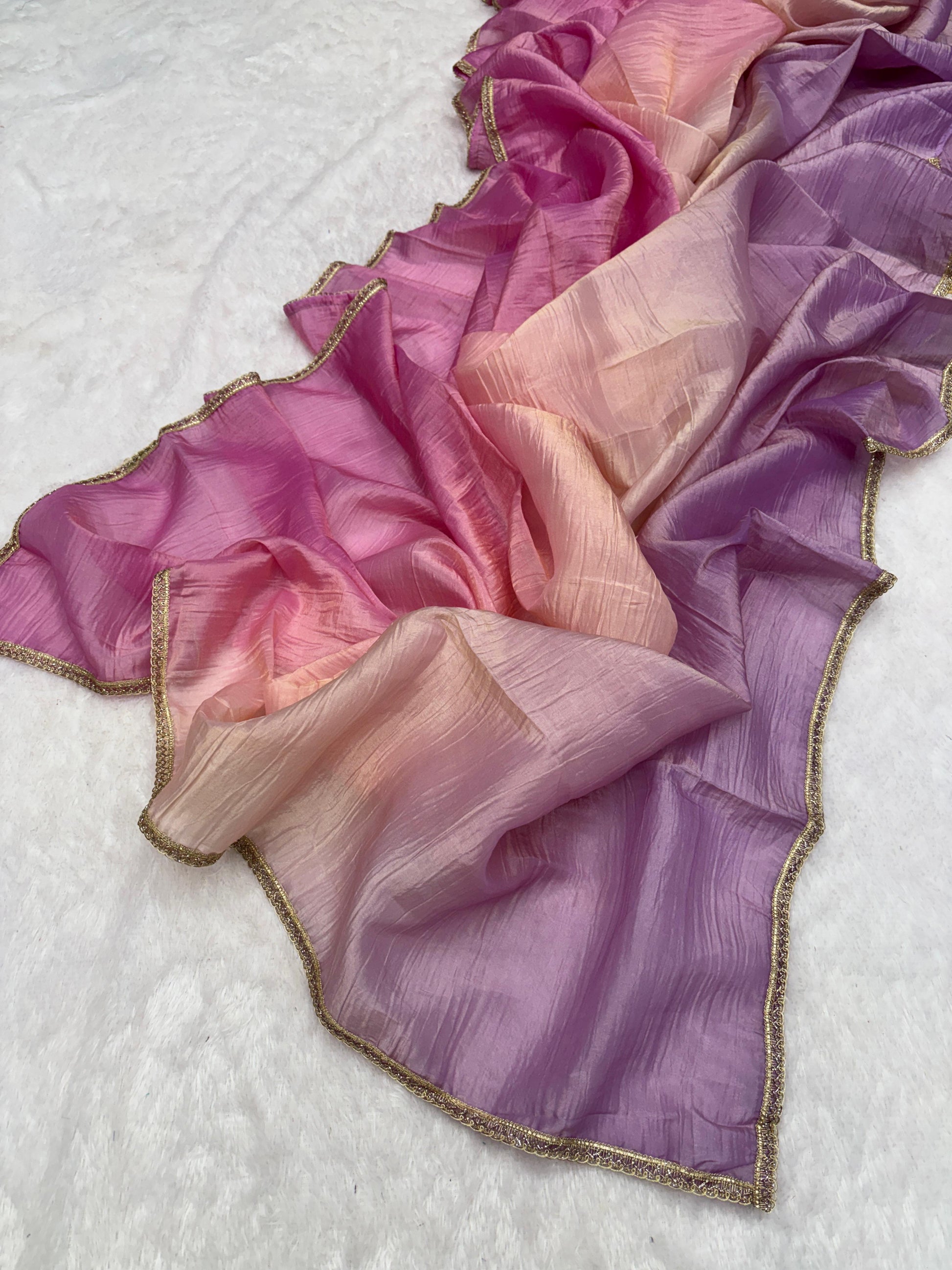Product Image - Magic Soft Designer Fendy Crush Silk Saree - Festive Ethnic Wear