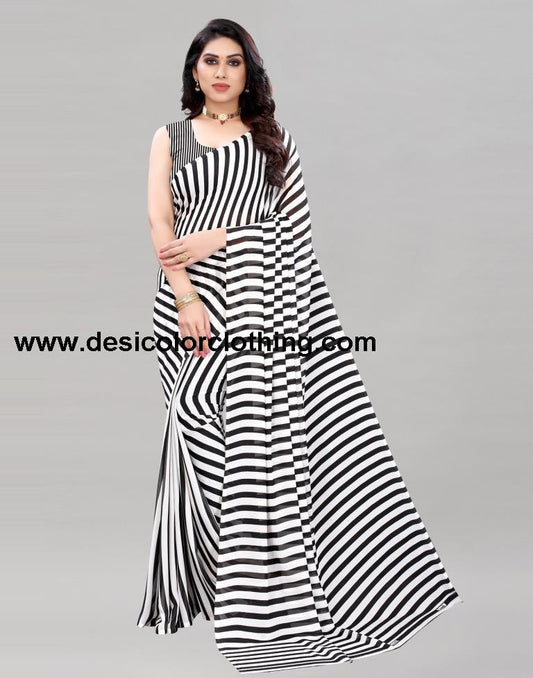 Black Printed Saree | 2097S452