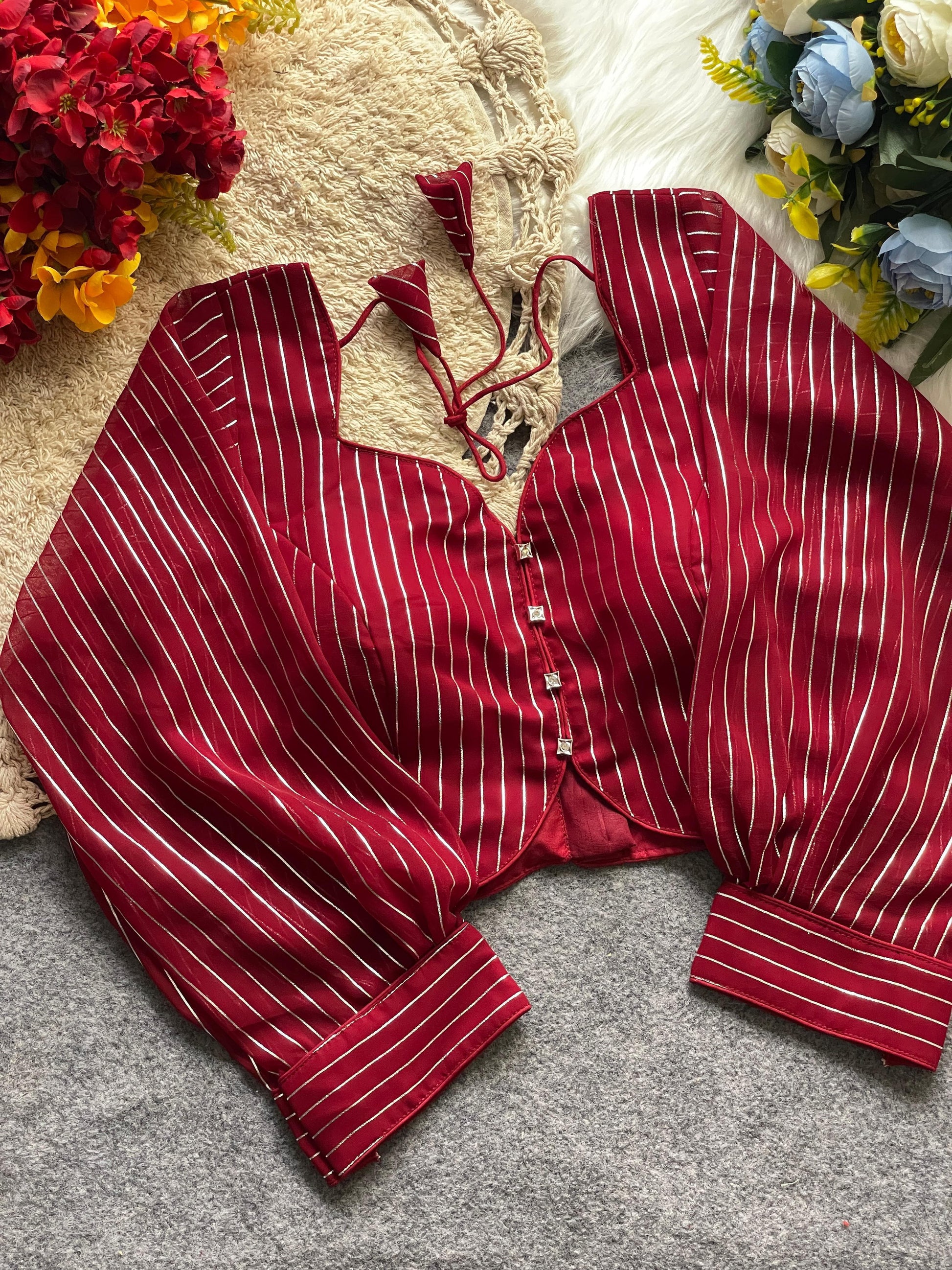 Product Image - Exquisite Designer Georgette Blouse for Ethnic & Festive Occasions