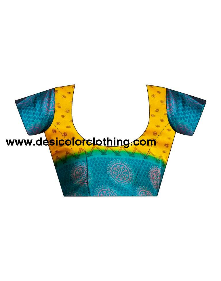 Yellow Cotton Printed Sarees