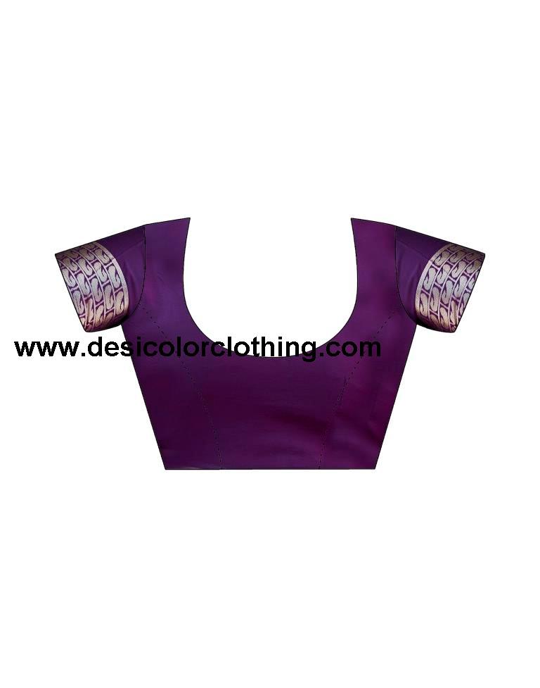 Purple Silk Weaving Saree