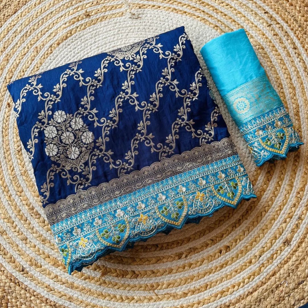 Product Image - Elegant Designer Saree - Georgette Fabric, Perfect for Weddings