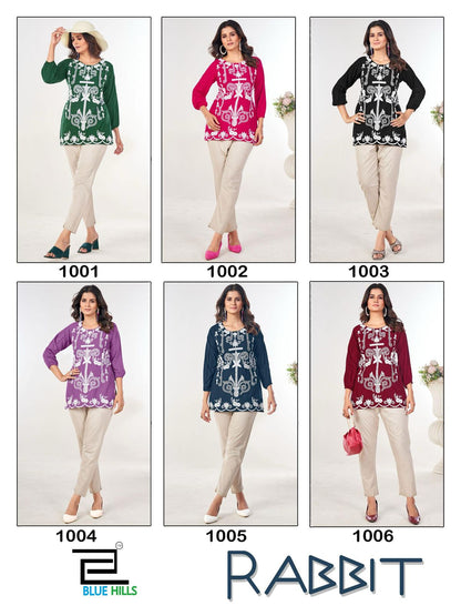 Product Image - Blue Hills Presents RABBIT Embroidered Kurti