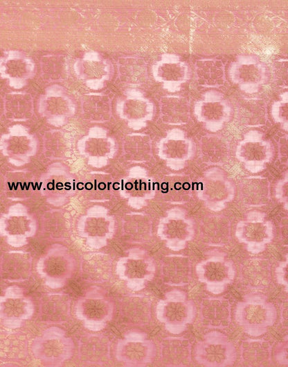 Baby Pink Cotton Silk Saree