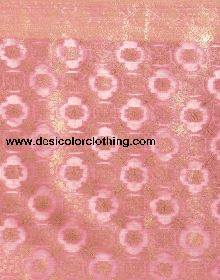 Baby Pink Cotton Silk Saree