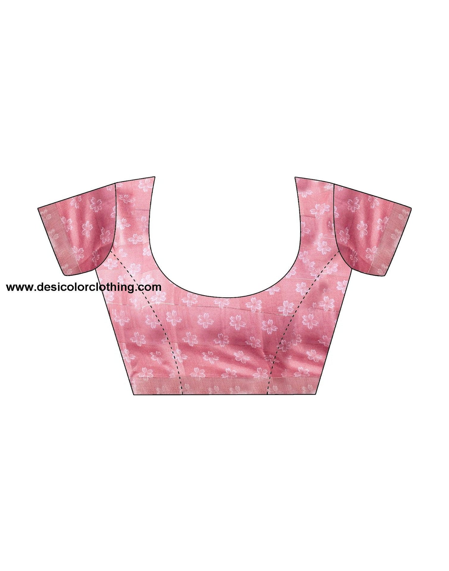 Pink Printed Cotton Saree